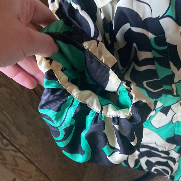 Monte Milano Spring Jacket Womens Small Floral 3/4 Sleeves Black Green White NWT - Picture 4 of 12